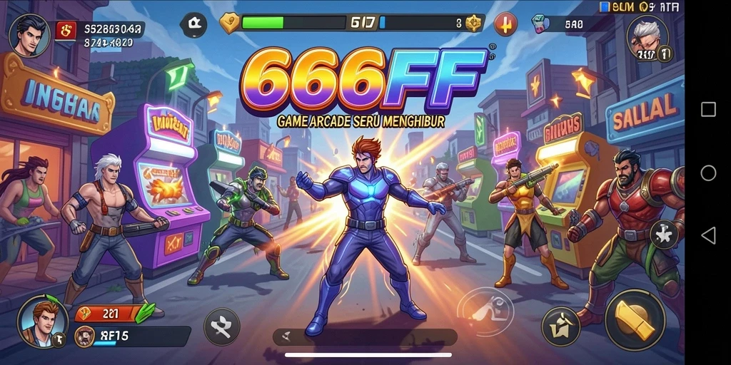 Tampilan gameplay seru dari permainan arcade 666FF