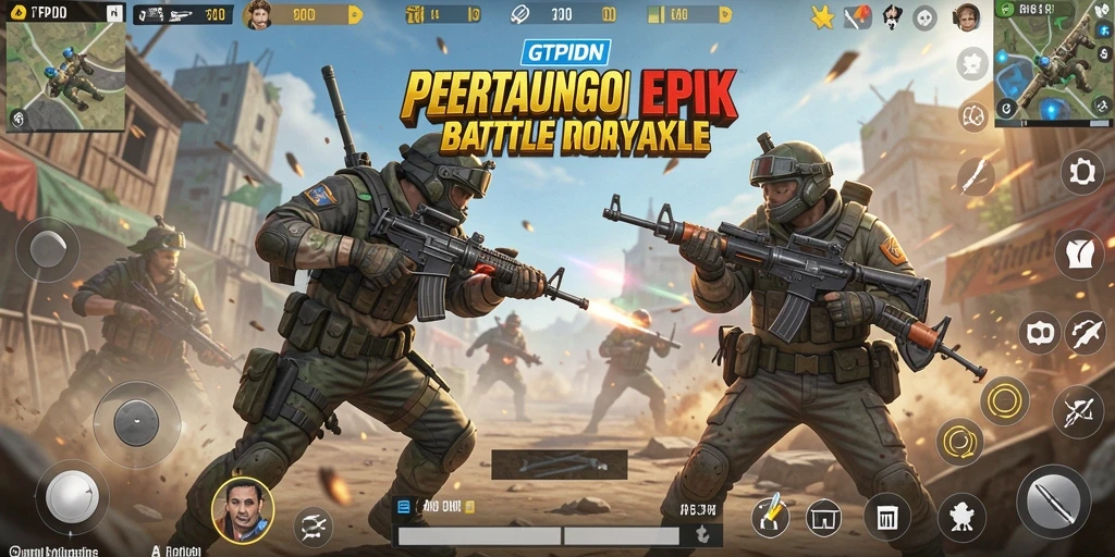 Gameplay GTPIDN yang menegangkan dalam pertempuran Battle Royale.