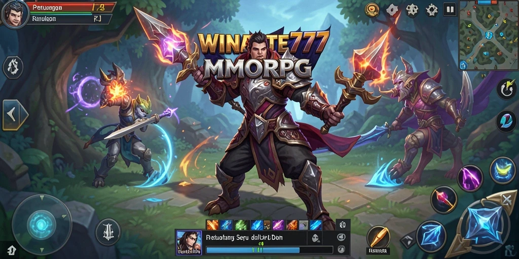 Tampilan gameplay seru di <strong>WINRATE777</strong> yang menampilkan pertempuran epik.