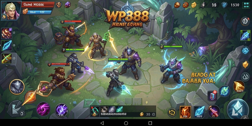 Gameplay WP888 yang seru dan penuh aksi MOBA.
